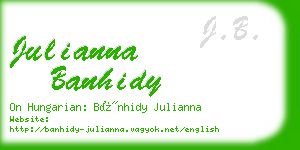 julianna banhidy business card